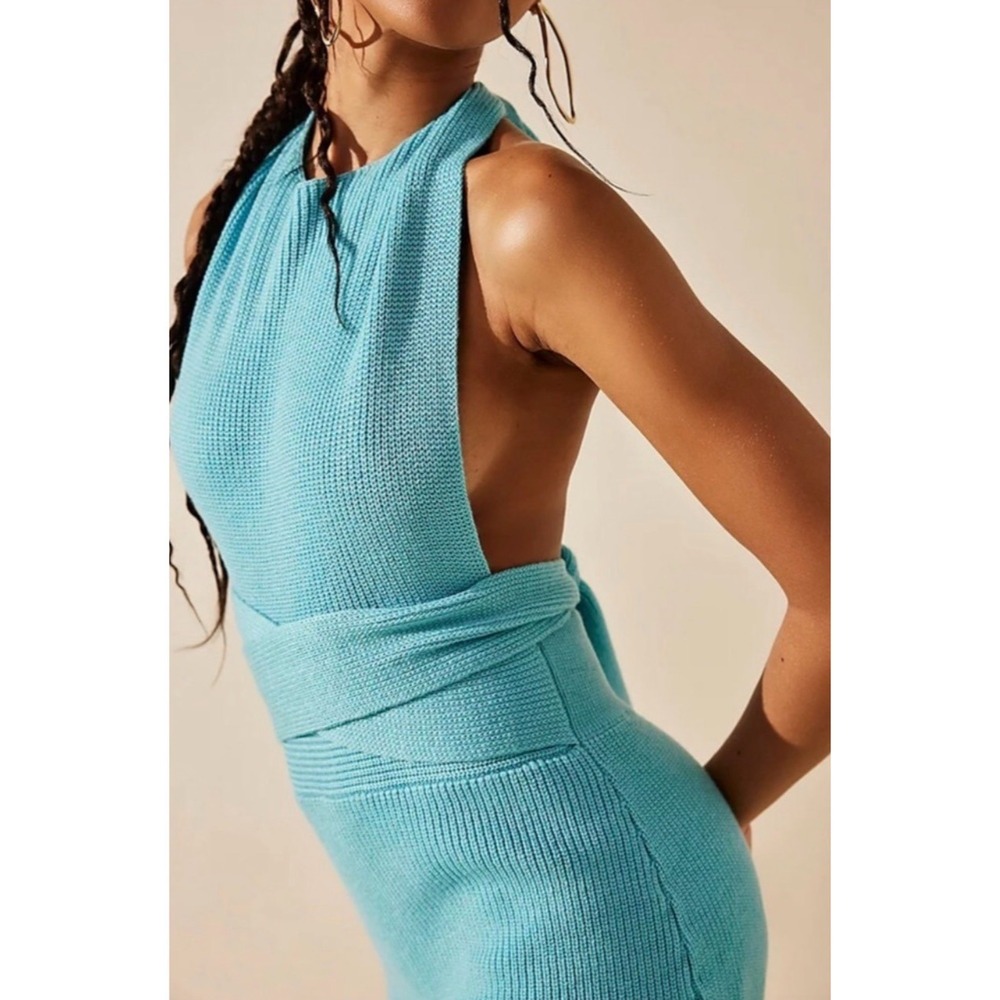 Free People Beach Orchid Convertible Low-Back Sweater Mini Dress Size Small‎ NWT